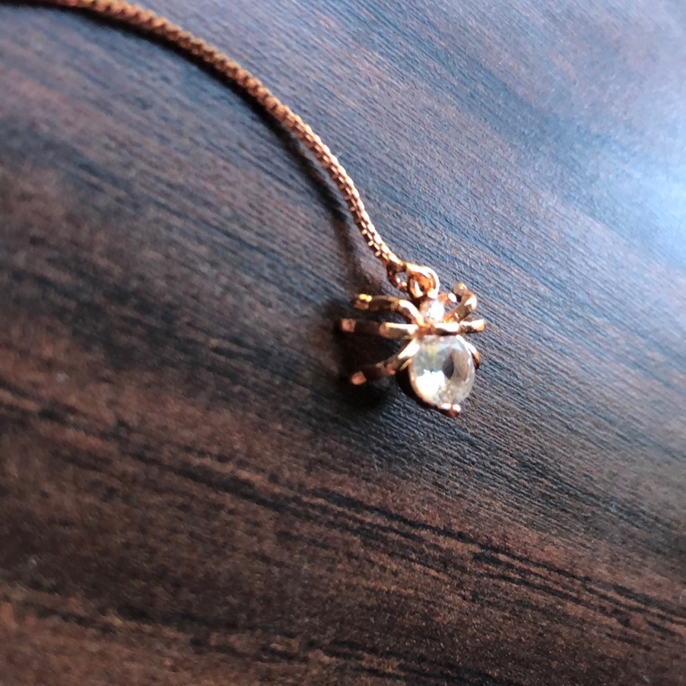 NWOT ROSE GOLD SPIDER EARRINGS - Picture 2 of 3